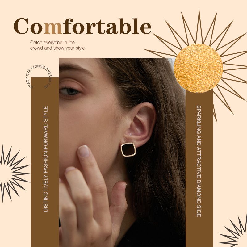 Magnetic Zircon Double-sided Stud Earrings-5