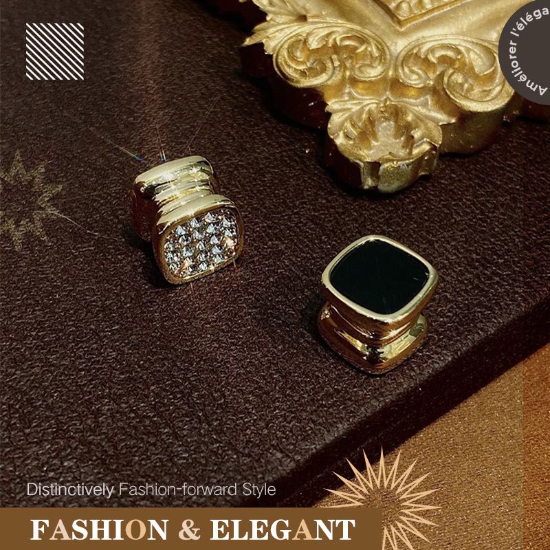 Magnetic Zircon Double-sided Stud Earrings-4