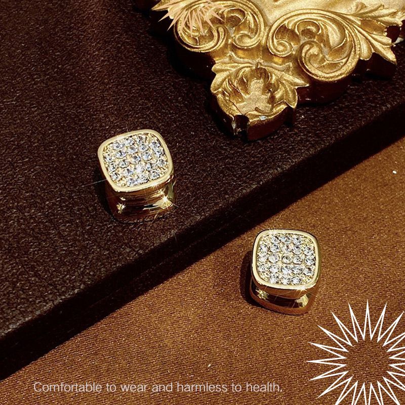 Magnetic Zircon Double-sided Stud Earrings-6