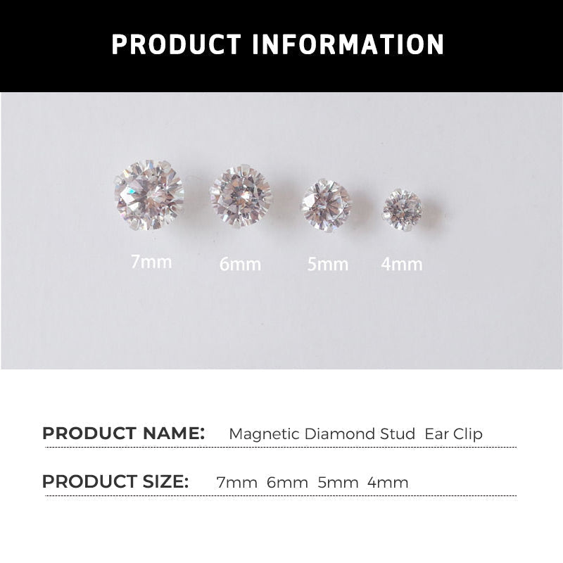 🔥Magnetic Diamond Stud  Ear Clip🔥-6