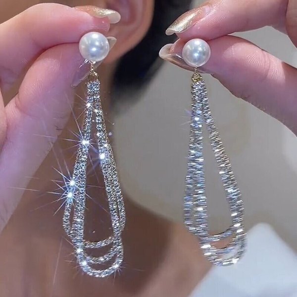 Drop chain earrings-3