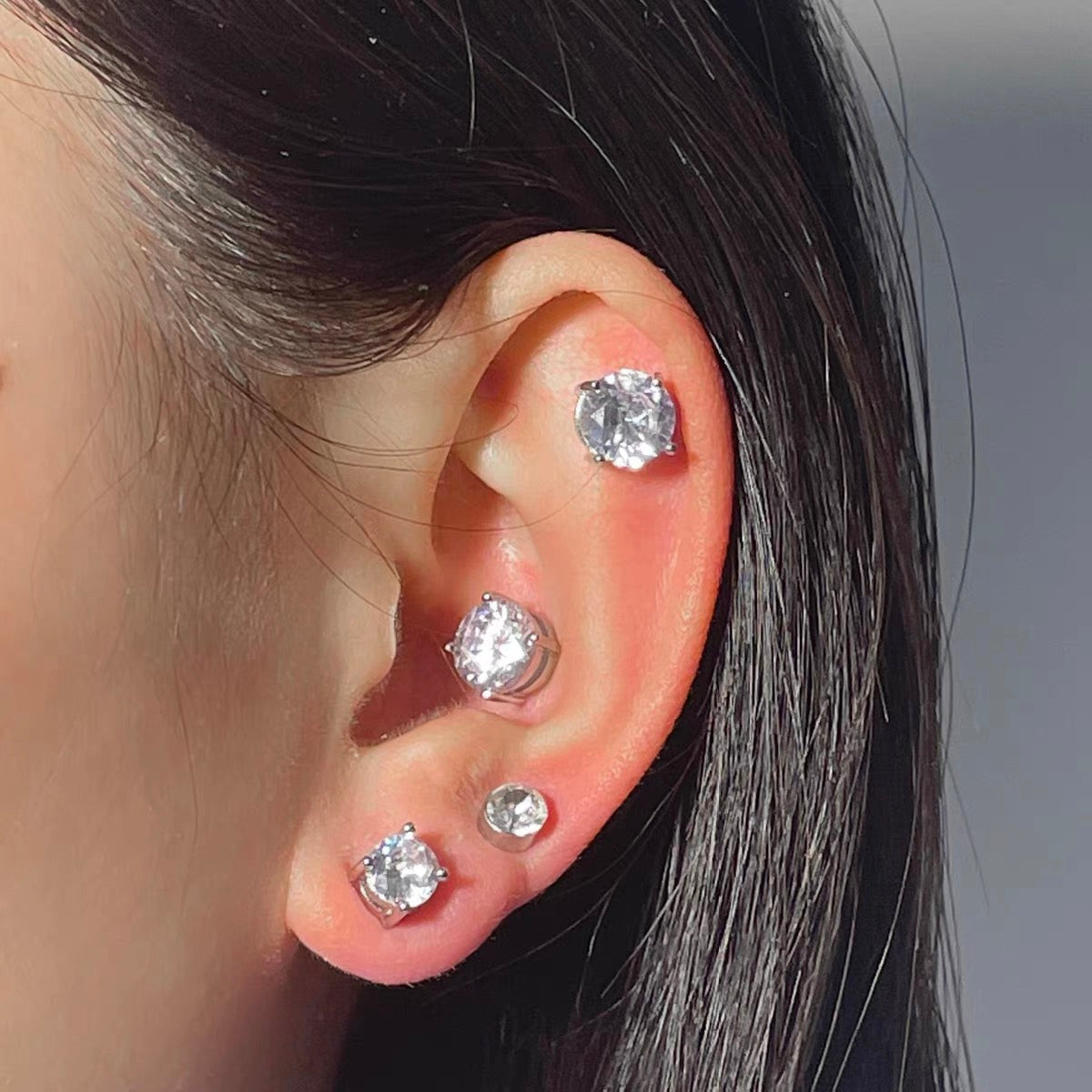 🔥Magnetic Diamond Stud  Ear Clip🔥-3