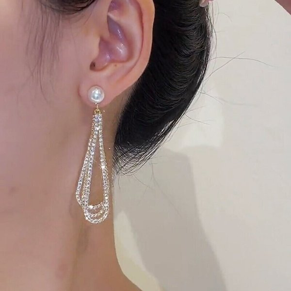 Drop chain earrings-1