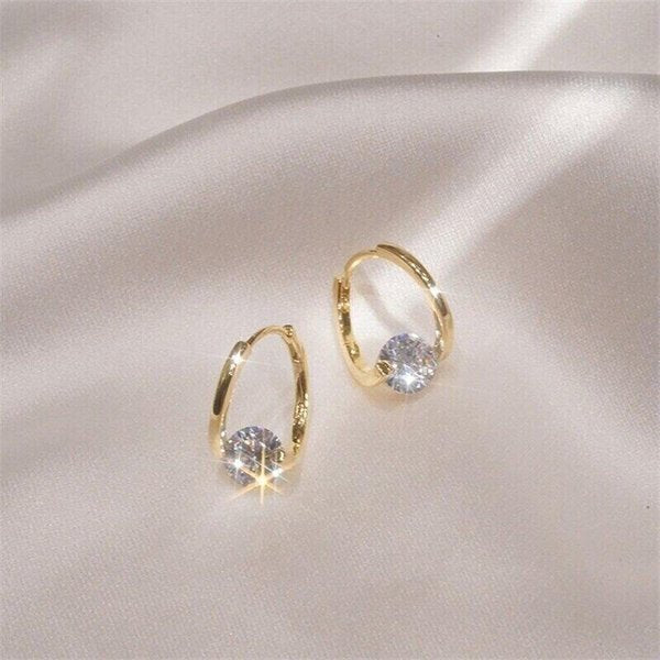 DIAMOND ROUND STUD EARRINGS-3